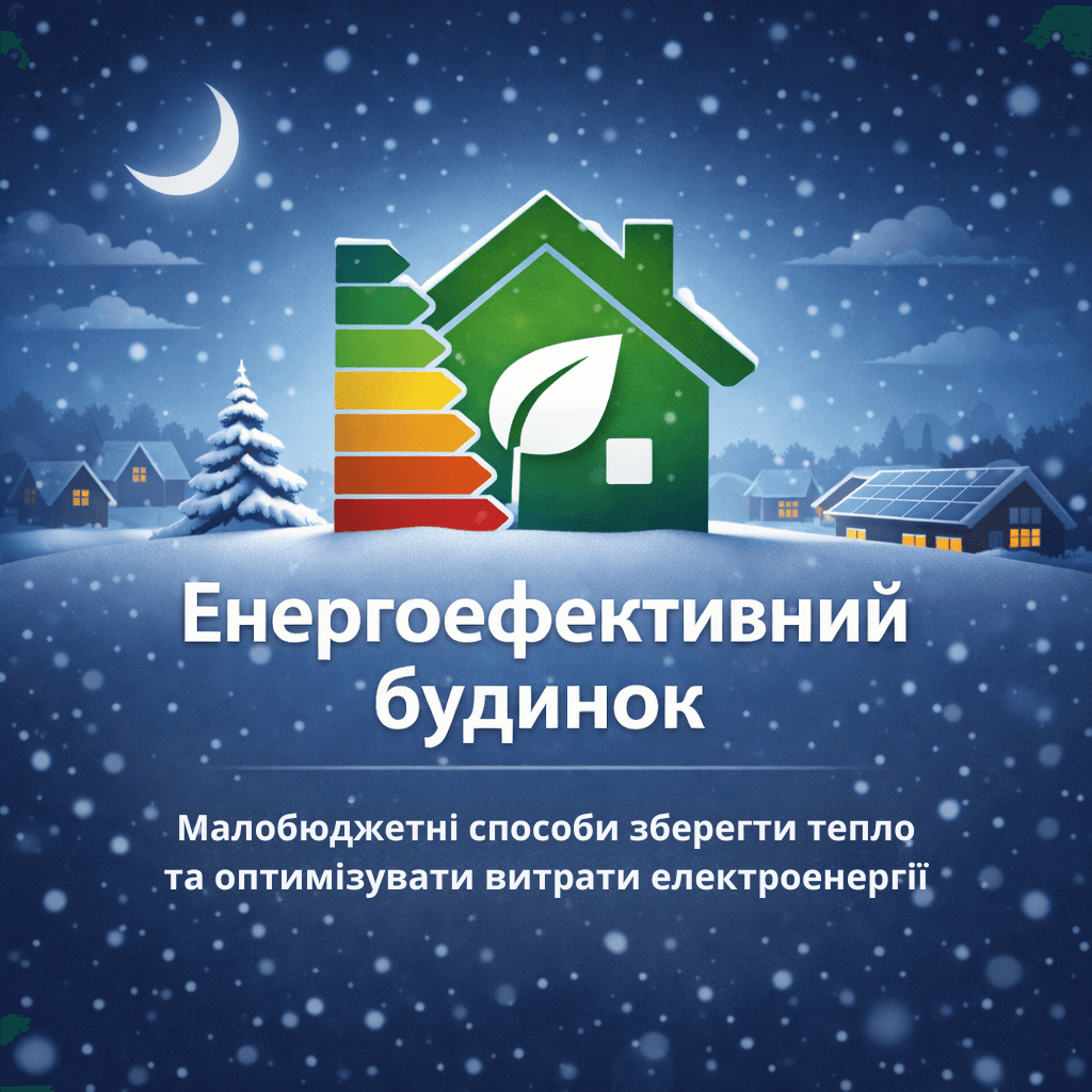 Обкладинка курсу Енергоефективний будинок - малобюджетні способи збереження електроенергії