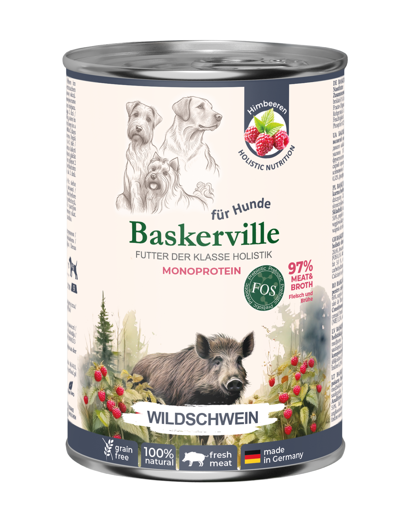 Baskerville (Баскервіль) Дикий кабан Monoprotein Prebio вологий корм для дорослих собак 400 г - фото 1 Baskerville (Баскервіль) Дикий кабан Monoprotein Prebio вологий корм для дорослих собак 400 г - фото 1